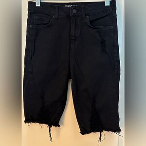 Wild Fable Black Bermuda Cutoff Frayed Jean Bike Shorts Women's Sz 0